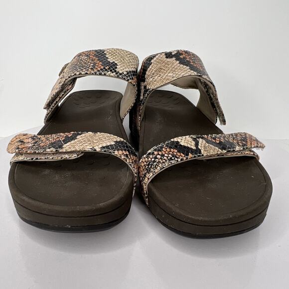 Vionic 7 Womens Pacific Snakeskin Bolinas Sandals Orthopedic Platform Comfort - Picture 2 of 7
